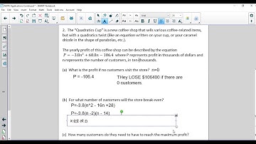 MBF3C Quadratic Applications ctd STANDARD FACTORED forms Example 2 online video cutter com
