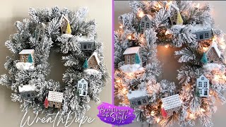 Target Wreath Dupe of the Anthropologie Village Wreath | Vlogmas Vlogs
