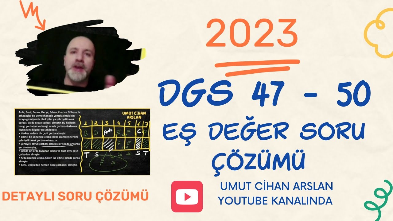 2023 DGS 47- 50 EŞ DEĞER