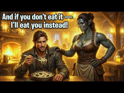 “If You Don’t Eat It, I’ll Eat You Instead!” — The Orc Woman Told the Man Applying for the Job