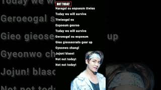 Not Today Bts Song Lyrics
