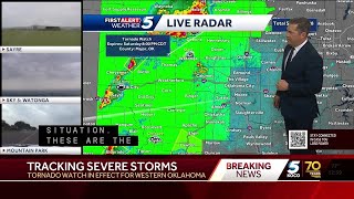 PDS tornado watch issued for parts of Oklahoma