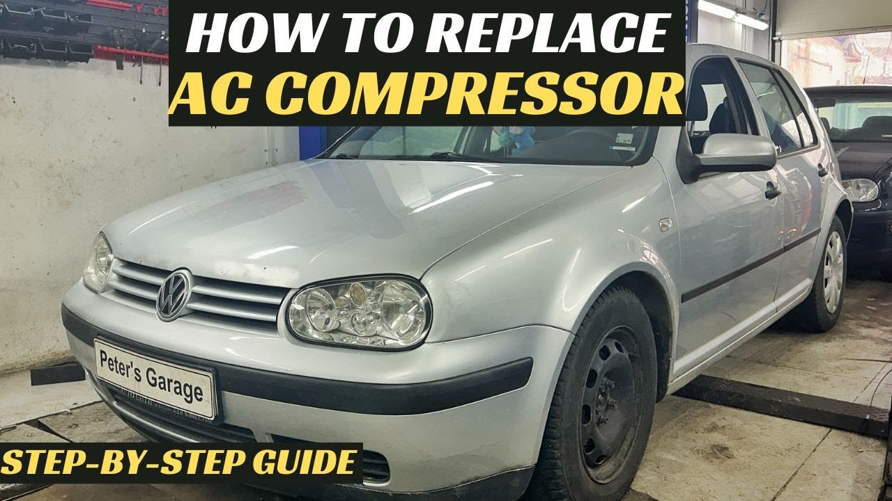 How to replace the AC compressor on VW Golf Mk4 1.9 TDI - YouTube