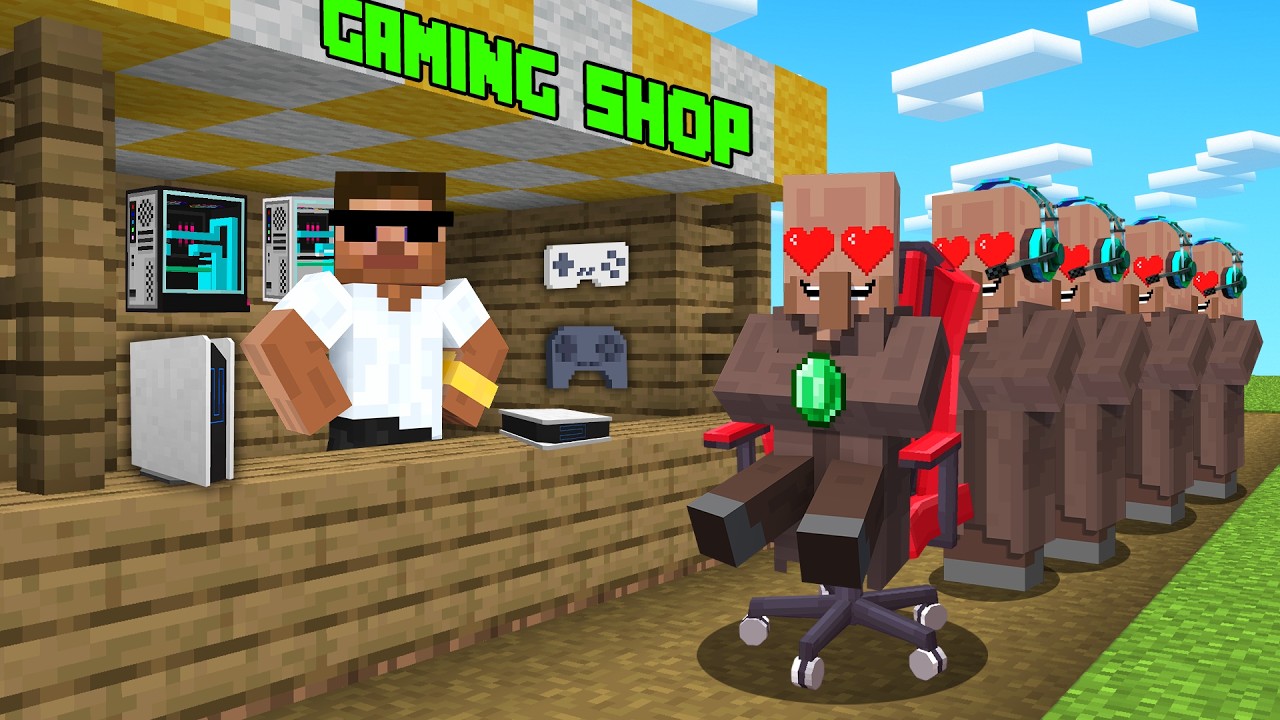 I Opened Gaming Shop for Villagers In Minecraft….🤑 I Opened Gaming Shop for Villagers In Minecraft….🤑