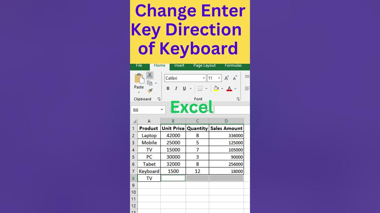 Change enter key direction of active cell after enter key pressing in
