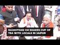 Rajasthan cm bhajan lal sharma shares cup of tea with locals in jaipur