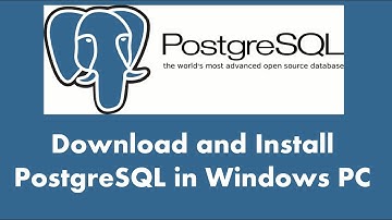 Install PostgreSQL in windows