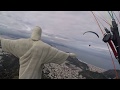 Circling Christo in a paraglider-Rio de Janeiro