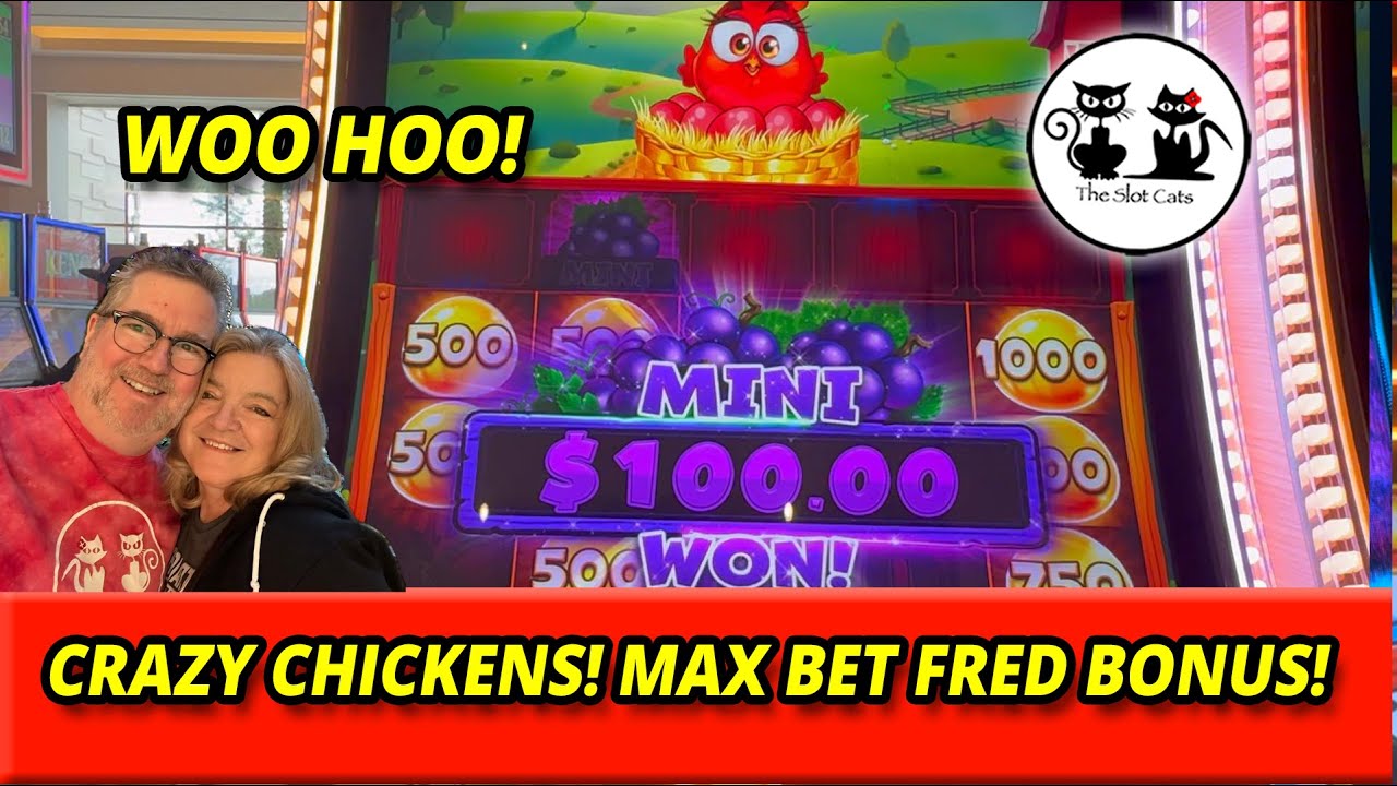 Играем в слот Crazy Chickens! Выигрываем крупную сумму на максимальной ставке! 