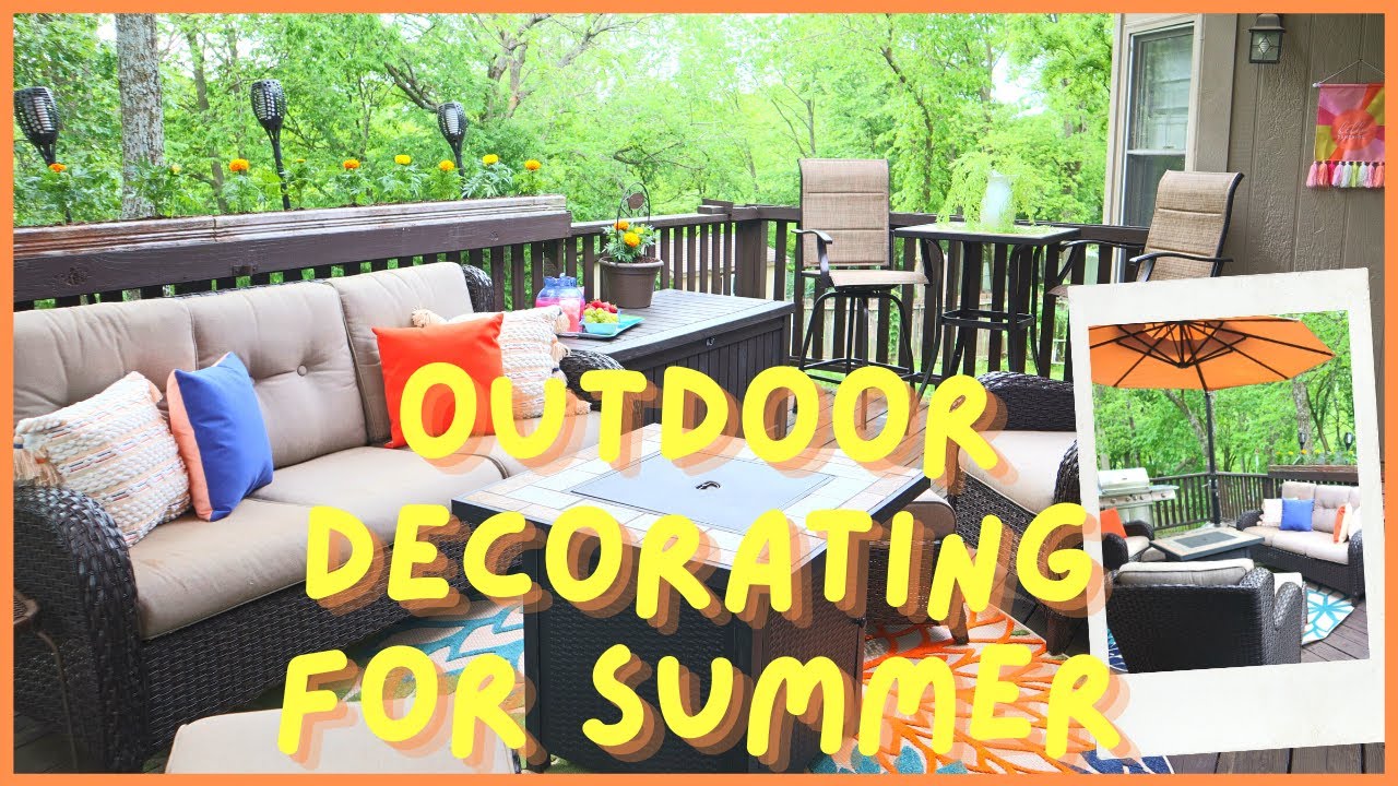 DECORATE MY DECK WITH ME | OUTDOOR DECORATING IDEAS FOR SUMMER - YouTube