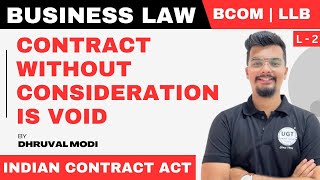 Contract without consideration is void | Bcom Sem 5 | Lecture - 2 | UGT