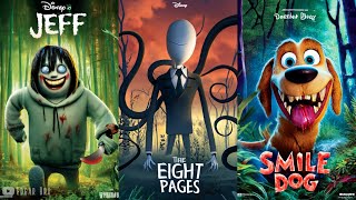 Creepypastas but as an AI Disney Pixar Movie Posters