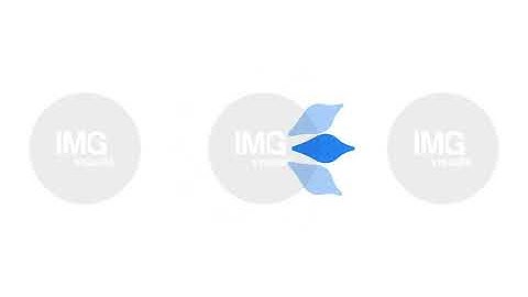 Three blue petals sequential appearing in circle loading icon animation