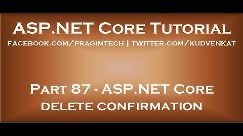 ASP NET Core-verwijderingsbevestiging