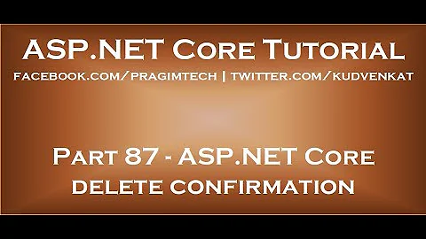 ASP NET Core delete confirmation