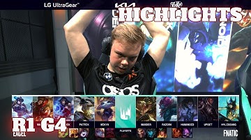 FNC vs XL - Game 4 Highlights | Round 1 Playoffs S12 LEC Summer 2022 | Fnatic vs Excel G4