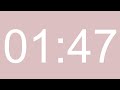 2 Minute Countdown Timer Pastel Baby Pink Screen MM SS