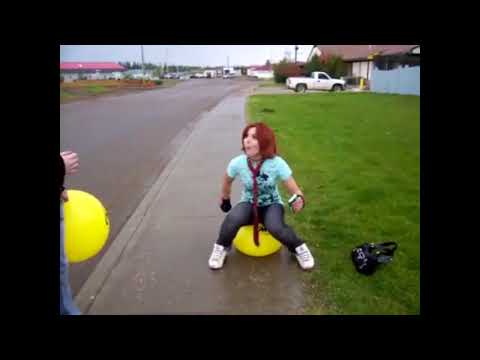 Small Compilation on Girls Sitting to Pop Balloons