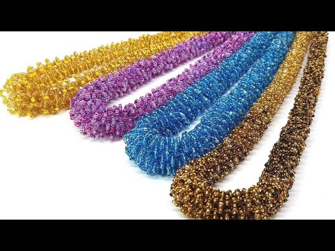 Ажурный жгут из бисера. Мастер класс. Бисероплетение.