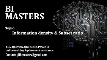 Qlik Sense Information density & Subset ratio