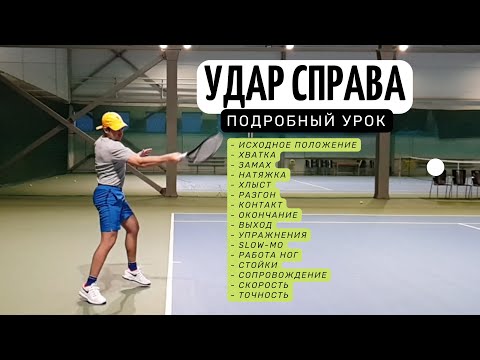 Удар справа (forehand) в теннисе.  Нюансы | Подробный ликбез по технике - основы