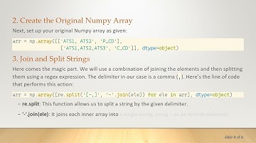 How to Split Strings Inside a Numpy Array with Python