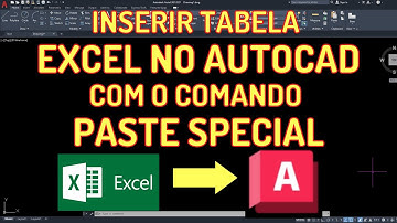 Importeer EXCEL TABLE naar AUTOCAD met PASTE SPECIAL commando - 2022