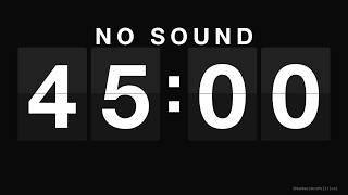 45 Minute Timer, No Sound — Split-Flap Countdown Clock