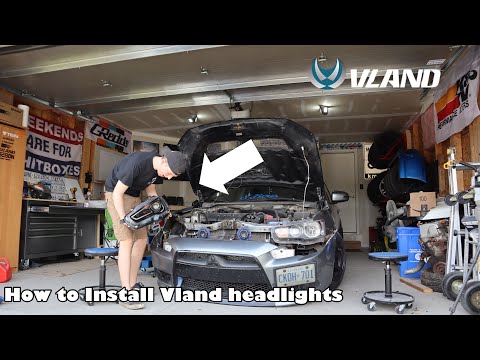 How To Install Vland Sequential Headlights On Mitsubishi Lancer!!