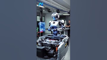 High-Tech Robot Mechanic Unleashes Epic Save with Electronic Parts! | #AI #Robotics #YouTubeShorts