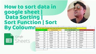 How to sort data in google sheet | Data Sorting | Sort Function | Sort By Coloumn Sort Function Google Sheets Tutorial 3 Jpm Tutorials