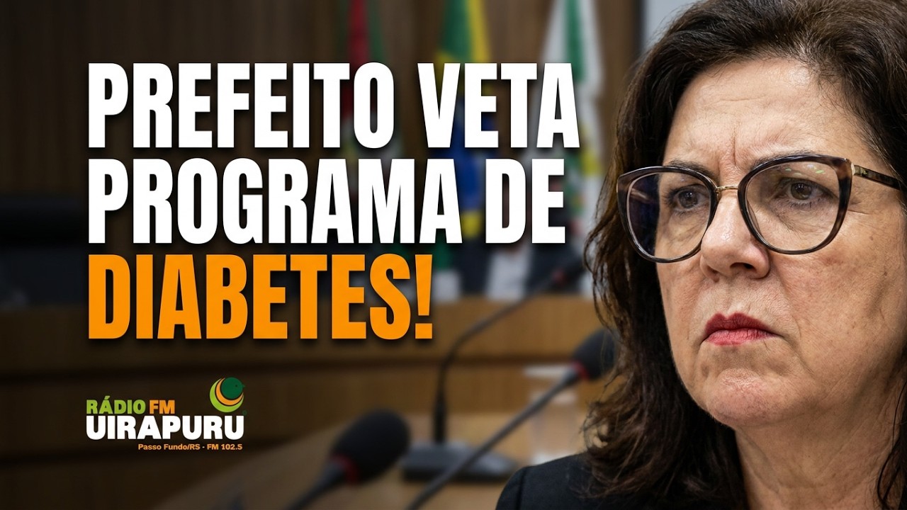 PREFEITO VETA PROJETO EM PROL DE DIABÉTICOS