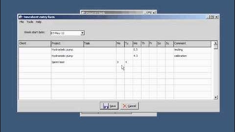 Project Clock - Windows Time Recording and Billing Software
