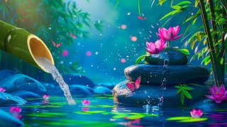 Relaxing Music Piano, Healing, Concentration, Work, Calming, Nature Sounds, Bamboo Water Sounds