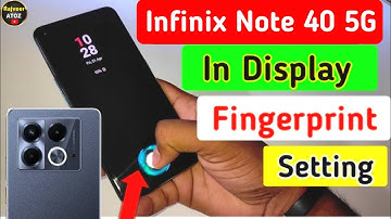 Infinix note 40 5g in display fingerprint setting |infinix note 40 5g display fingerprint lock 