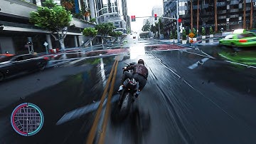 GTA 5 Ultra Realistic Motorcycle Ray-Tracing Gameplay! - RTX 4090 Maxed-Out [4K 60FPS]