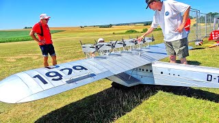 GIGANTIC DO-X DORNIER RC SCALE MODEL FLYING BOAT FLIGHT DEMONSTRATION