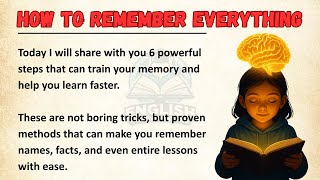 How to Remember Everything🔥|| 6 Proven Steps to Train Your Memory & Learn Faster || Graded Reader✅