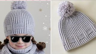 ايس كاب قبعه كروشيه بغرزه سهله و شيك جدا  Crochet easy hat / قناة #كروشيه_يوتيوب