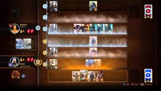 The Witcher 3 Gwent me vs tough merchant near Hierarch Square in Novigrad