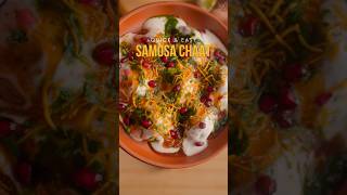 Samsosa Chaat without Samosa?? | Samosa Dahi Papdi Chaat | Chef Sanjyot Keer #shorts