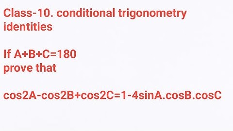 Conditional trigonometry identities proof class 10,SEE, part-3