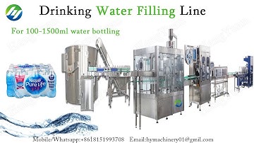100-1500ml Drinking Water A to Z Bottle Rinsing Filling Capping Blow Labeling Wrapping Machine Line