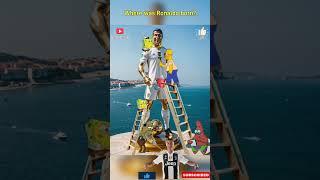 Spongebob cleaning Ronaldo statue #memes #ai #simpsons #spongebob #cr7