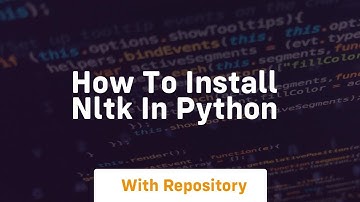 how to install nltk in python