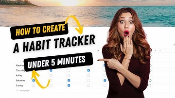 Create a Habit Tracker in Notion Under 5 Minutes (Beginner Friendly!)