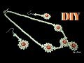 DIY beaded jewelry set tutorial. Beading jewelry