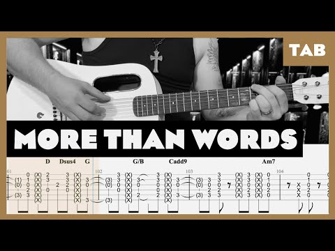 Extreme - More Than Words - Guitar Tab | Lesson | Cover | Tutorial | Blue Lava