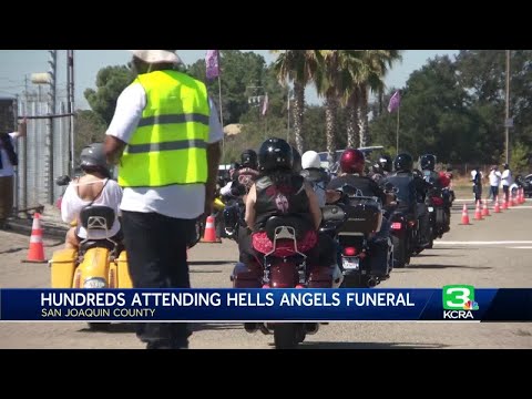 'History happening as we bury a legend': Motorcycle mourners pay tribute to Hells Angels leader S...