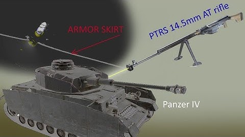 14.5mm Soviet AT Rifle vs Panzer IV skirts (Schürzen) | PTRS-41 Rifle Armor Penetration Simulation